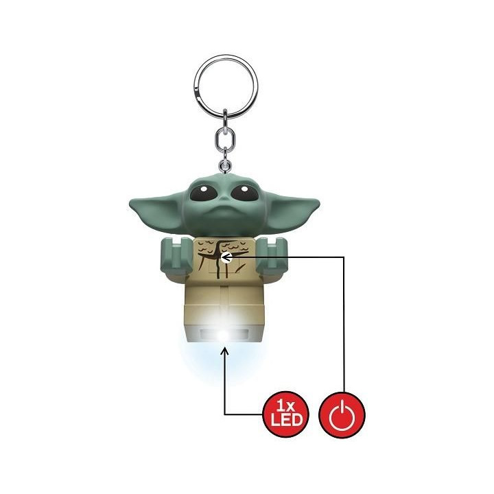 LEGO svítící klíčenka - Star Wars Baby Yoda