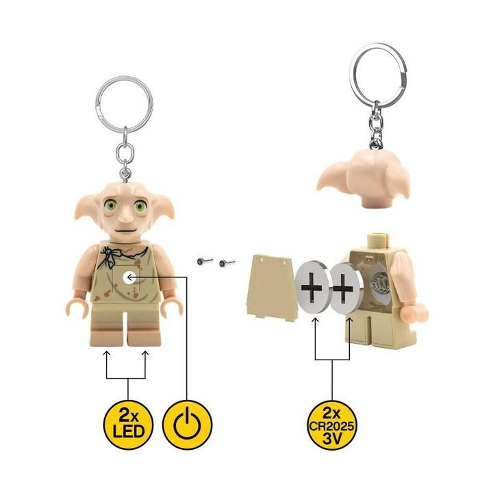 LEGO svítící klíčenka - Harry Potter Dobby