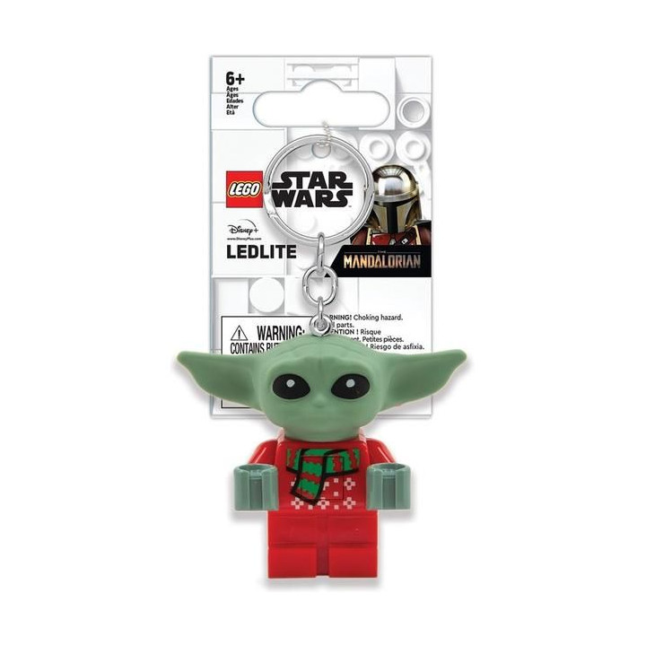 LEGO svítící klíčenka - Star Wars Baby Yoda ve svetru