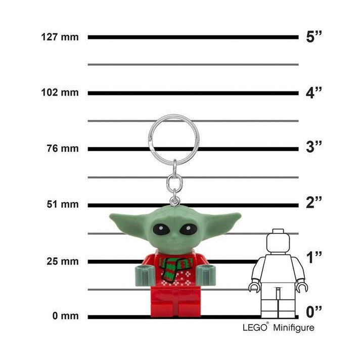 LEGO svítící klíčenka - Star Wars Baby Yoda ve svetru