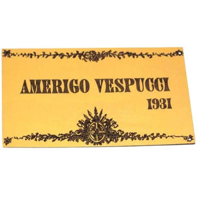 Mantua Model Štítek dřevěný: Amerigo Vespucci