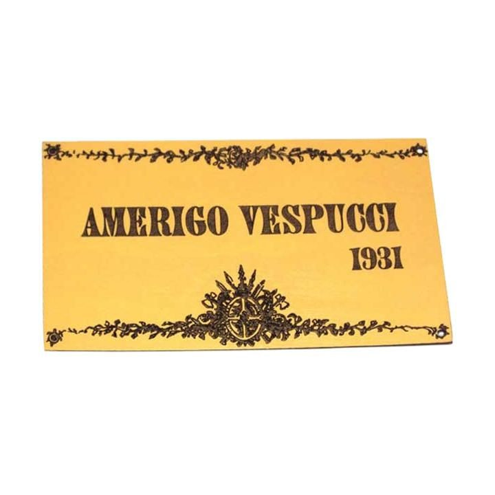 Mantua Model Štítek dřevěný: Amerigo Vespucci