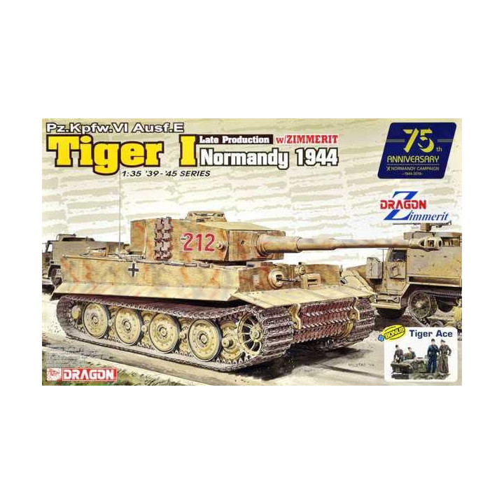 Model Kit tank 6947 - TIGER I LATE w/ZIMMERIT NORMANDY (1:35)