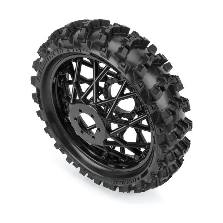 Pro-Line kolo s pneu 1:4 Dunlop Geomax MX14 V2 Bead CR4 zadní, disk černý: Promoto-MX