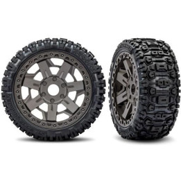 Traxxas kolo 3.0", disk šedý, pneu Sledgehammer belted (2)