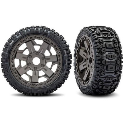 Traxxas kolo 3.0", disk šedý, pneu Sledgehammer belted (2)