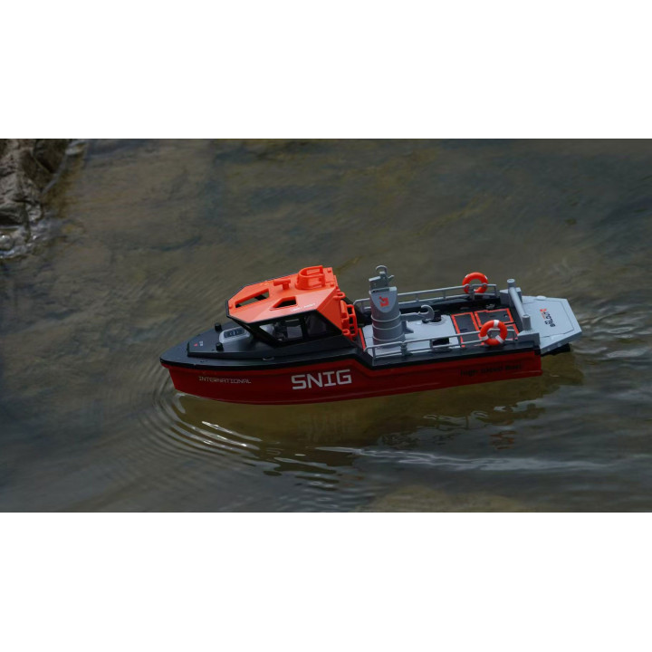 Záchranný čln prúdový pohon 320 mm RTR čierno-červený