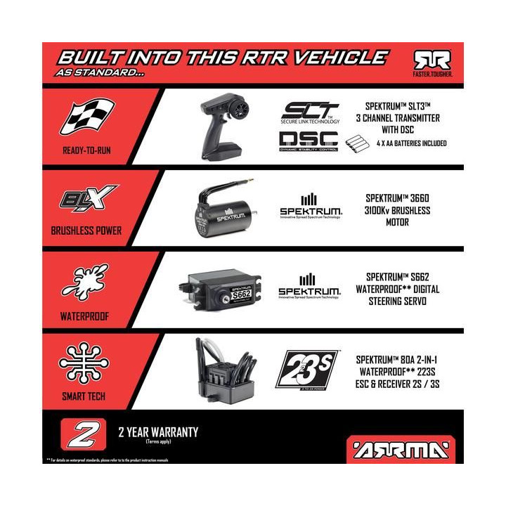 Arrma Big Rock 223S BLX 1:10 4WD RTR DSC černá
