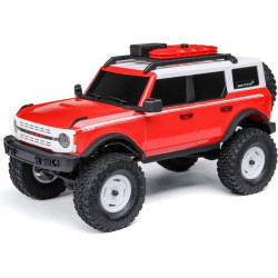 RC model auta na dálkové ovládání v měřítku 1:24 Axial SCX24 s neuvěřitelně detailní karosérií Ford Bronco 2021 a LED osvětlením. Model je vybaven víceprvkovým zavěšením s olejovými tlumiči pro jízdu v terénu. Vše potřebné je v balení. Vysílač...