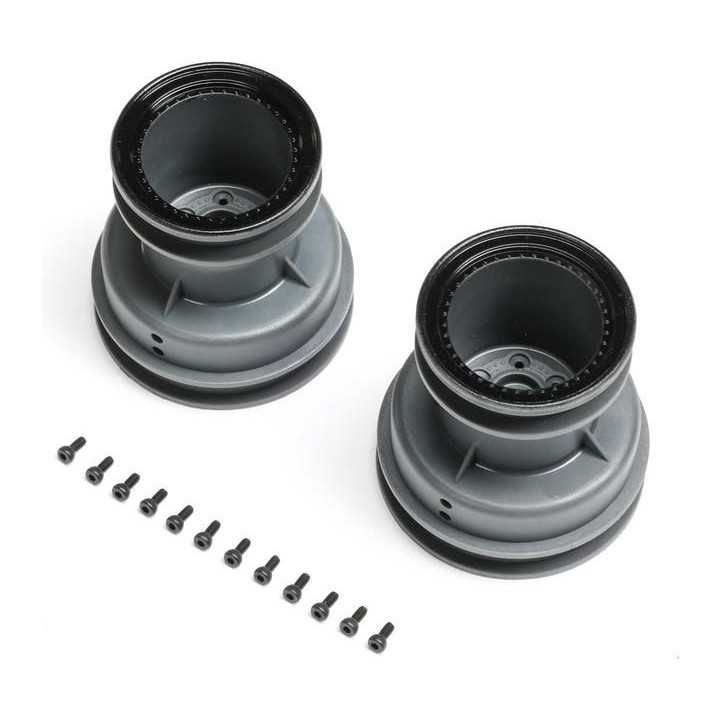 Losi disk kola MT šedý, beadlock černý (2): Mini LMT