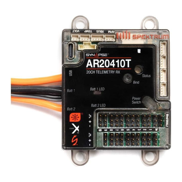 Spektrum přijímač AR20410T 20CH PowerSafe s telemetrií