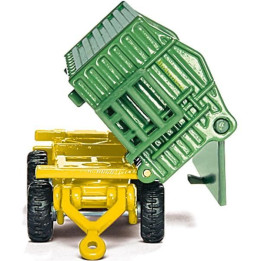 SIKU Farmer - John Deere s čelním nakladačem a přívěsem 1:87