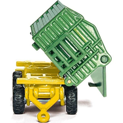 SIKU Farmer - John Deere s čelním nakladačem a přívěsem 1:87