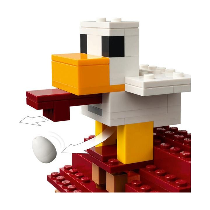 LEGO Minecraft - Balón v podobě ďasa a útok na vesnici