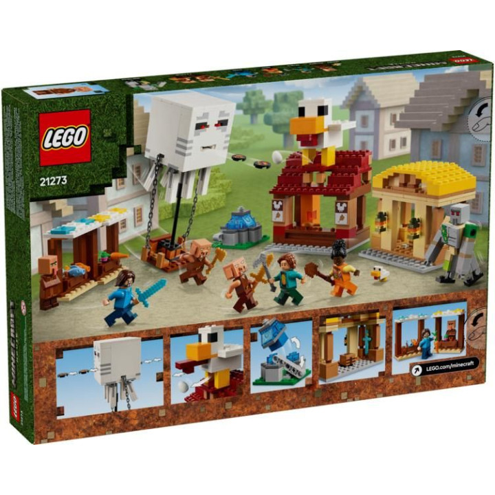 LEGO Minecraft - Balón v podobě ďasa a útok na vesnici