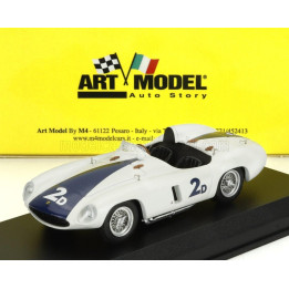 ART MODEL FERRARI 750 MONZA 3.0L SPIDER N 2d WINNER PEBBLE BEACH 1955 PHIL HILL - WHITE BLUE 1/43