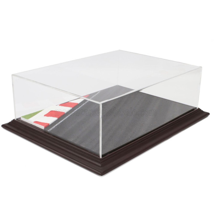 ATLANTIC VETRINA DISPLAY BOX DIORAMA BASE PISTA - RACETRACK BASE - Lungh.LENGHT cm 42.5 X Largh.WIDTH cm 31.3 X Alt.HEIGHT cm 12