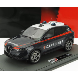BBR MODELS ALFA ROMEO TONALE VELOCE CARABINIERI 2023 - CON VETRINA - WITH SHOWCASE - BLUE WHITE RED 1/18