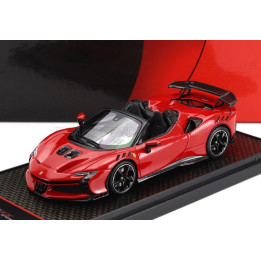 BBR MODELS FERRARI SF90 XX STRADALE SPIDER 2024 - ROSSO CORSA 322 - RED BLACK 1/43