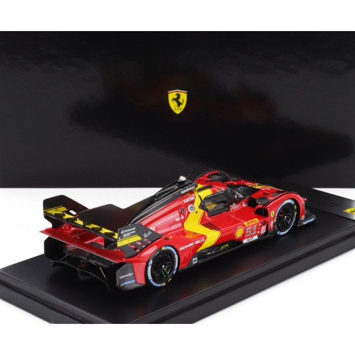 BBR MODELS FERRARI 499P 3.0L TURBO V6 TEAM FERRARI AF CORSE N 51 3rd WEC 6h SPA 2023 ALESSANDRO PIER GUIDI - JAMES CALADO - ANTO