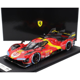 BBR MODELS FERRARI 499P 3.0L TURBO V6 TEAM FERRARI AF CORSE N 51 3rd WEC 6h SPA 2023 ALESSANDRO PIER GUIDI - JAMES CALADO - ANTO