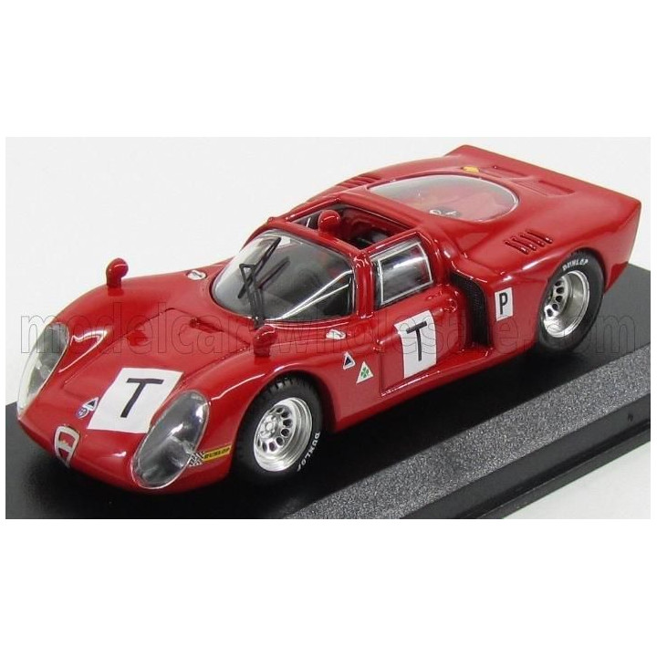 BEST MODEL ALFA ROMEO 33.2 LE MANS TEST 1968 BIANCHI - ZECCOLI - GROSSELIN - TROSCH - RED 1/43