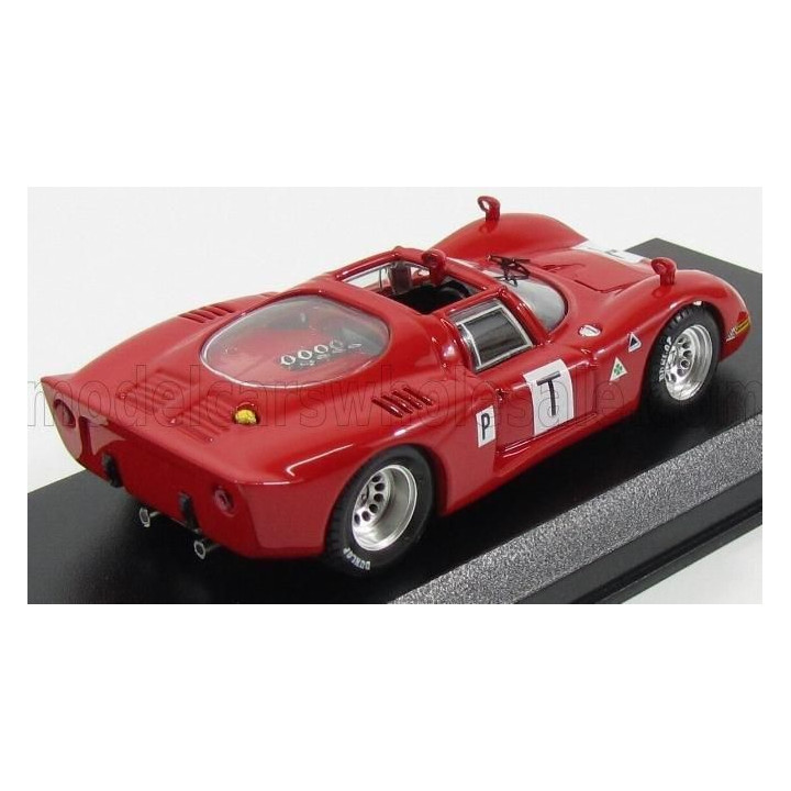 BEST MODEL ALFA ROMEO 33.2 LE MANS TEST 1968 BIANCHI - ZECCOLI - GROSSELIN - TROSCH - RED 1/43