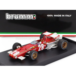 BRUMM FERRARI F1  312B N 28 BELGIUM GP 1970 IGNAZIO GIUNTI - RED WHITE 1/43