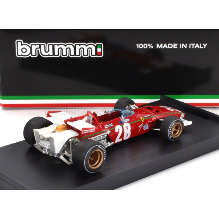 BRUMM FERRARI F1  312B N 28 BELGIUM GP 1970 IGNAZIO GIUNTI - RED WHITE 1/43