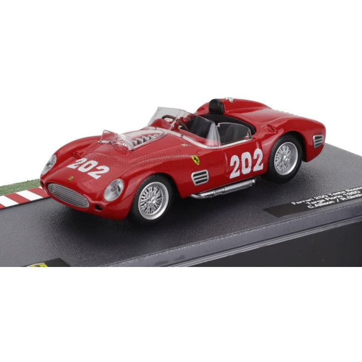 EDICOLA FERRARI 250TR SPIDER N 202 TARGA FLORIO 1960 CLIFF ALLISON - RICHIE GINTHER - RED 1/43