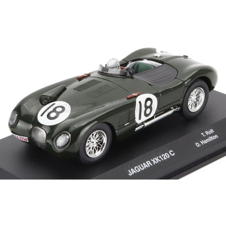 EDICOLA JAGUAR XK120 C-TYPE SPIDER 3.4L TEAM JAGUAR CARS LTD N 18 WINNER 24h LE MANS 1953 TONY ROLT - DUNCAN HAMILTON - GREEN 1/