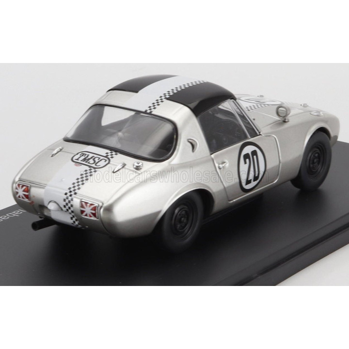 EDICOLA TOYOTA 800 SPORTS GT-I N 20 CCC RACE FUNABASHI CIRCUIT 1965 TOJIRO UKIYA - SILVER WHITE 1/24