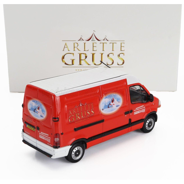 ELIGOR RENAULT MASTER VAN ARLETTE GRUSS 2003 - RED WHITE 1/43