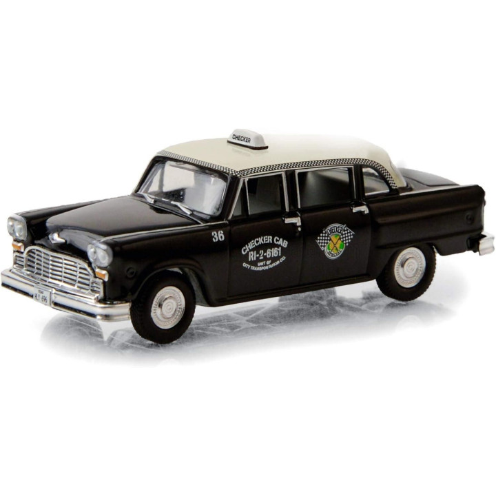 GREENLIGHT CHECKER MARATHON TAXI DALLAS 1973 - BLACK 1/64