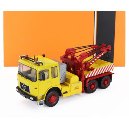 IXO MODELS MAN F8 26.281 TRACTOR TRUCK 3-ASSI 1982 - CARRO ATTREZZI - WRECKER ROAD SERVICE - YELLOW RED 1/43