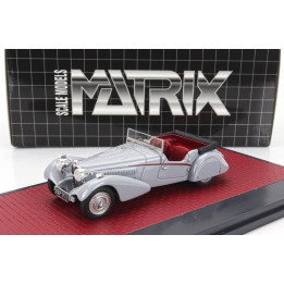 MATRIX SCALE MODELS BUGATTI T57SC ROADSTER VANDEN PLAS OPEN 1938 - GREY 1/43