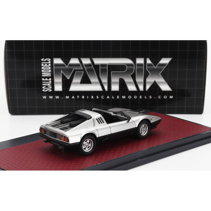 MATRIX SCALE MODELS FERRARI 512BB TARGA STRAMAN 1978 - SILVER BLACK 1/43
