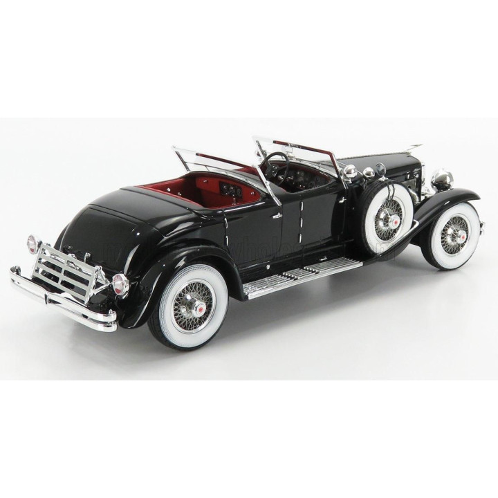 MATRIX SCALE MODELS DUESENBERG SJ 2608 TORPEDO PHEATON WALKER CABRIOLET OPEN 1930 - BLACK 1/18