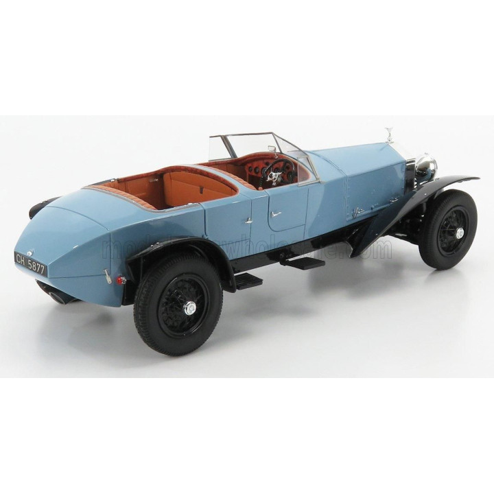 MATRIX SCALE MODELS ROLLS ROYCE PHANTOM EXPERIMENTAL VEHICLE ch.10EX BY BARKER CABRIOLET 1926 - BLACK LIGHT BLUE 1/18
