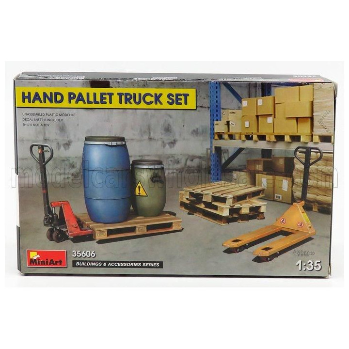 MINIART ACCESSORIES HAND PALLET TRUCK SET 1/35