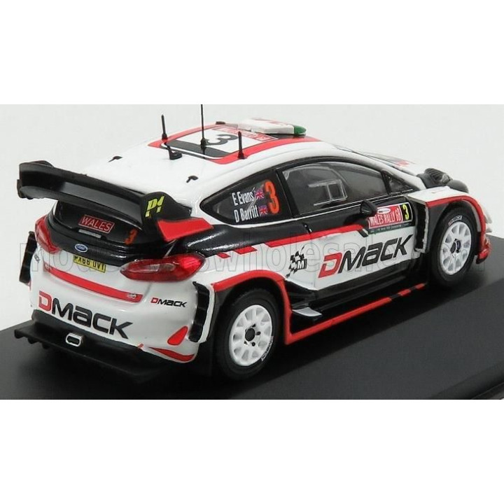 MINIPARTES FORD ENGLAND FIESTA WRC N 3 WINNER RALLY WALES 2017 E.EVANS - D.BARRITT - WHITE BLACK RED 1/43