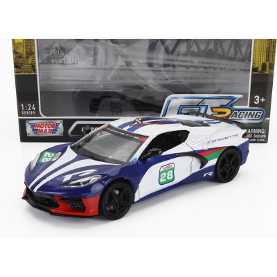 MOTOR MAX CHEVROLET CORVETTE C8 N 28 RACING 2020 - WHITE BLUE 1/24