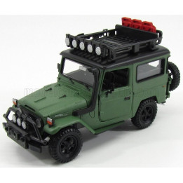 MOTOR MAX TOYOTA FJ40 LAND CRUISER HARD-TOP CLOSED OFF ROAD VERSION 1980 - MATT GREEN BLACK 1/24