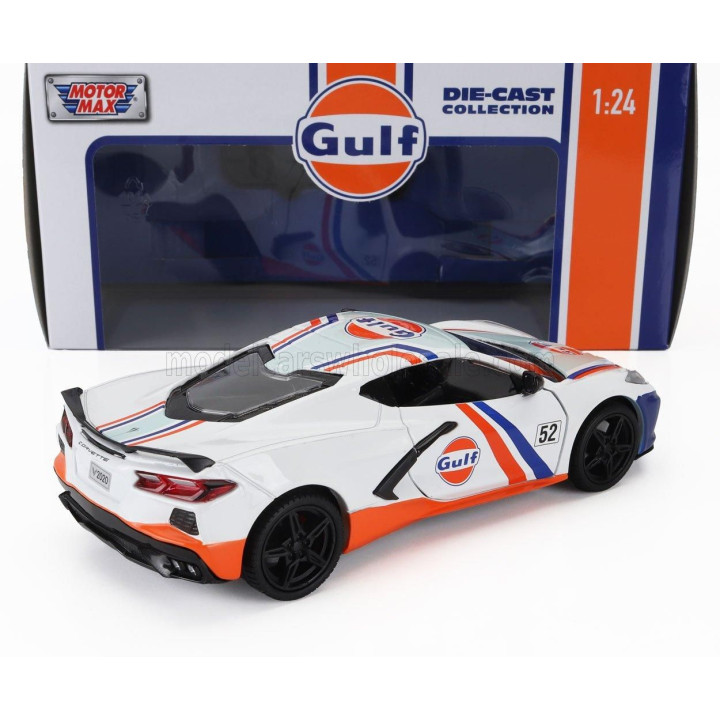 MOTOR MAX CHEVROLET CORVETTE C8 N 52 GULF RACING 2020 - WHITE BLUE ORANGE 1/24