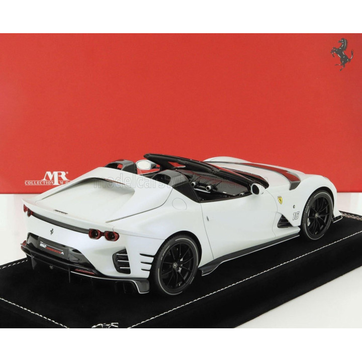 MR MODELS FERRARI 812 COMPETIZIONE A SPIDER N 16 PERSONAL CAR CHARLES LECLERC 2022 - CON VETRINA - WITH SHOWCASE - BIANCO ONDA M