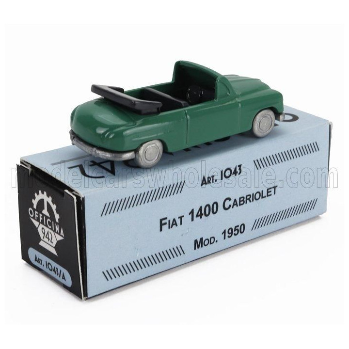 OFFICINA 942 FIAT 1400 CABRIOLET OPEN 1950 - GREEN 1/76