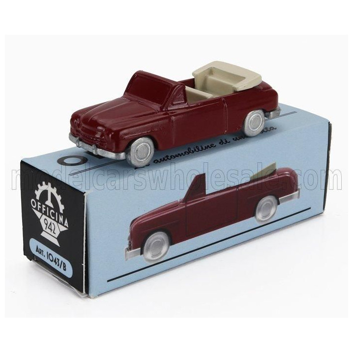 OFFICINA 942 FIAT 1400 CABRIOLET OPEN 1950 - BORDEAUX 1/76