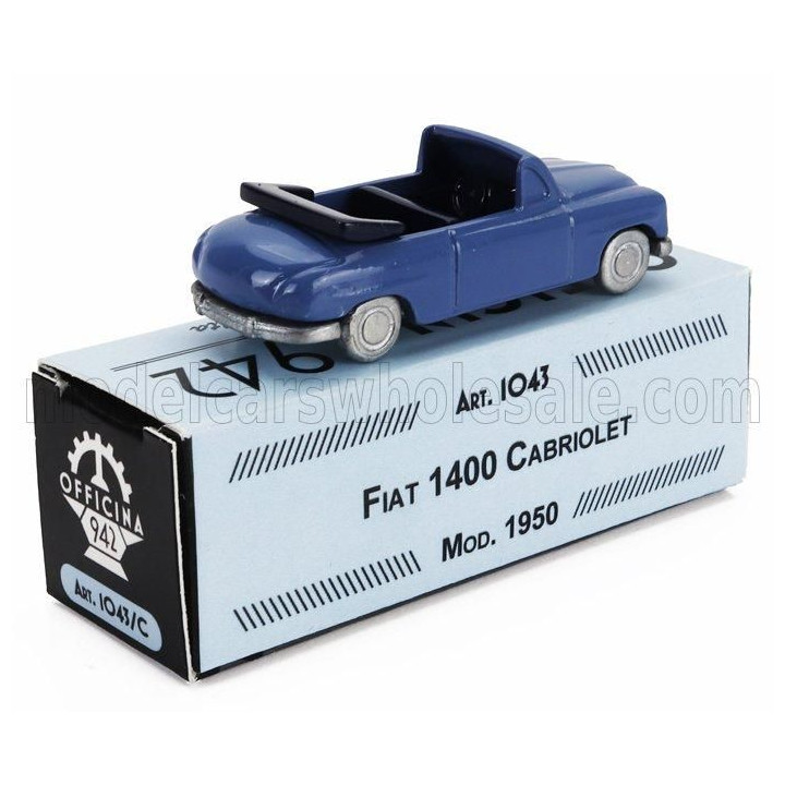 OFFICINA 942 FIAT 1400 CABRIOLET OPEN 1950 - BLUE 1/76