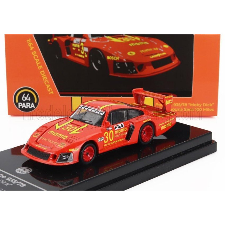 PARAGON MODELS PORSCHE 935/78-81 3.2L TURBO MOBY DICK TEAM MOMO PENTHOUSE N 30 100 MILES LAGUNA SECA 1981 GIANPIERO MORETTI - RE