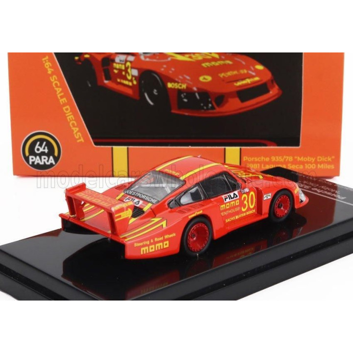 PARAGON MODELS PORSCHE 935/78-81 3.2L TURBO MOBY DICK TEAM MOMO PENTHOUSE N 30 100 MILES LAGUNA SECA 1981 GIANPIERO MORETTI - RE